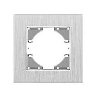 Срібна алюмінієва рамка одинарна BINERA горизонтальна