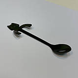 Дитяча чайна ложка з довгою ручкою у вигляді котика з нержавіючої сталі 11.8 см, фото 2