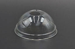 Кришка пластикова прозора купольна з отвором до склянки PET 50шт