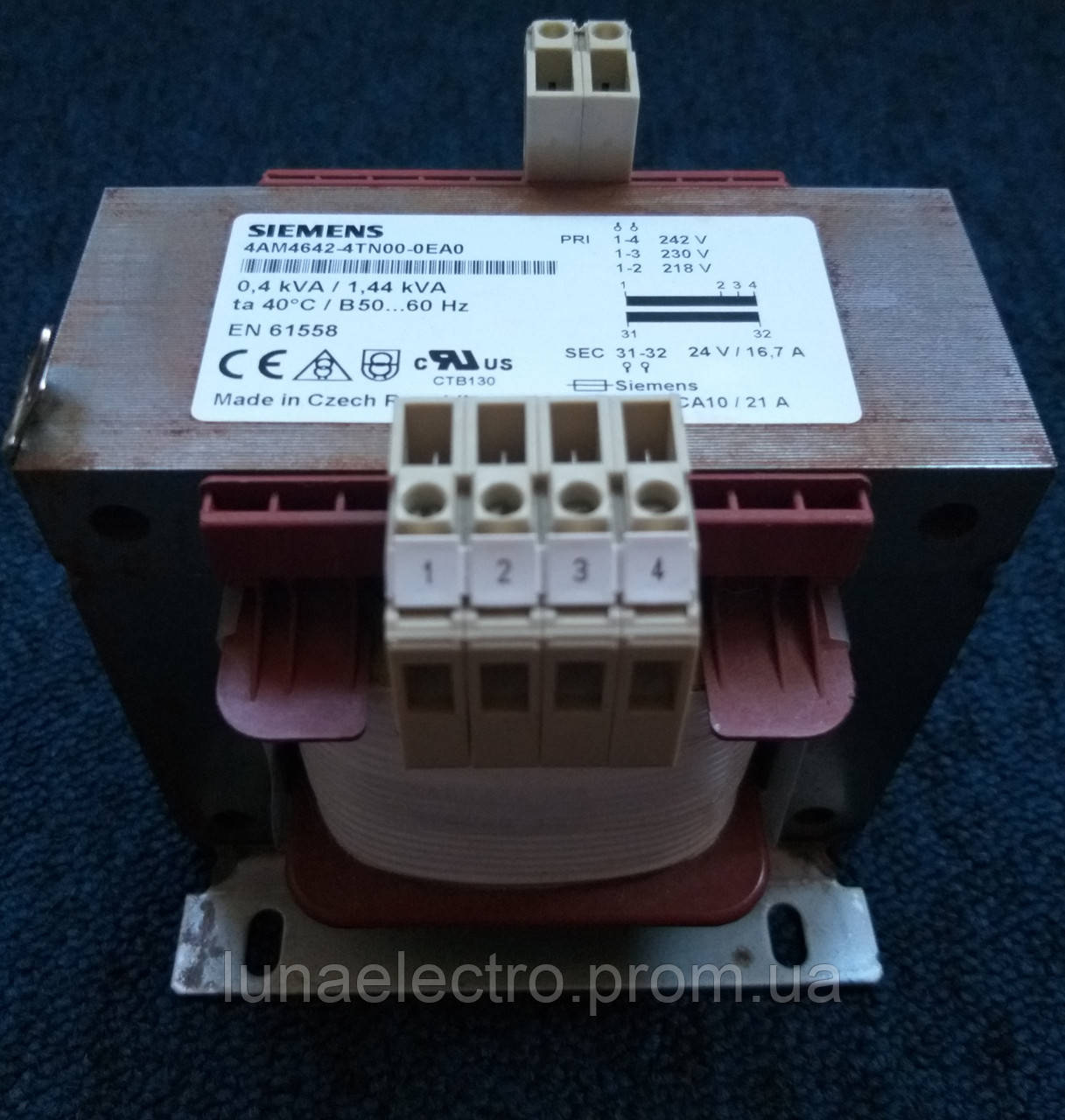 Трансформатор понижающий Siemens 4AM4642-4TN00-0EA0 230/24VAC (3RV1 ...