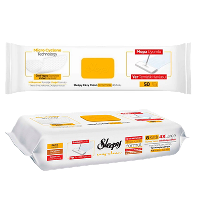 Вологі серветки SLEEPY Easy Clean Mop з жовтий клапаном 50шт.