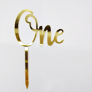 Топпер для торта One | Золото