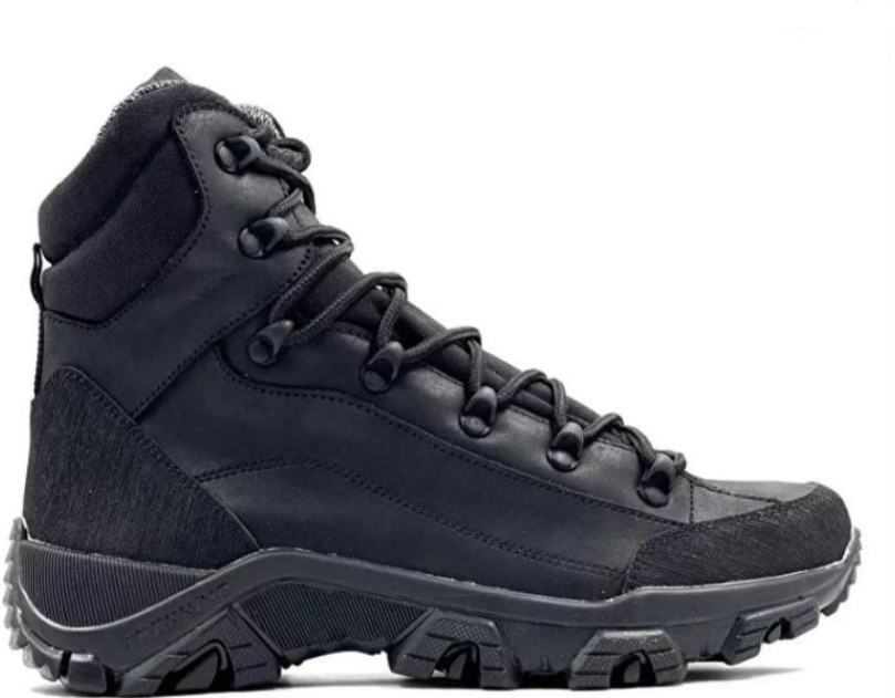 Черевики тактичні демісезонні чорні шкіряні Oksy Tactical, розміри 40-45