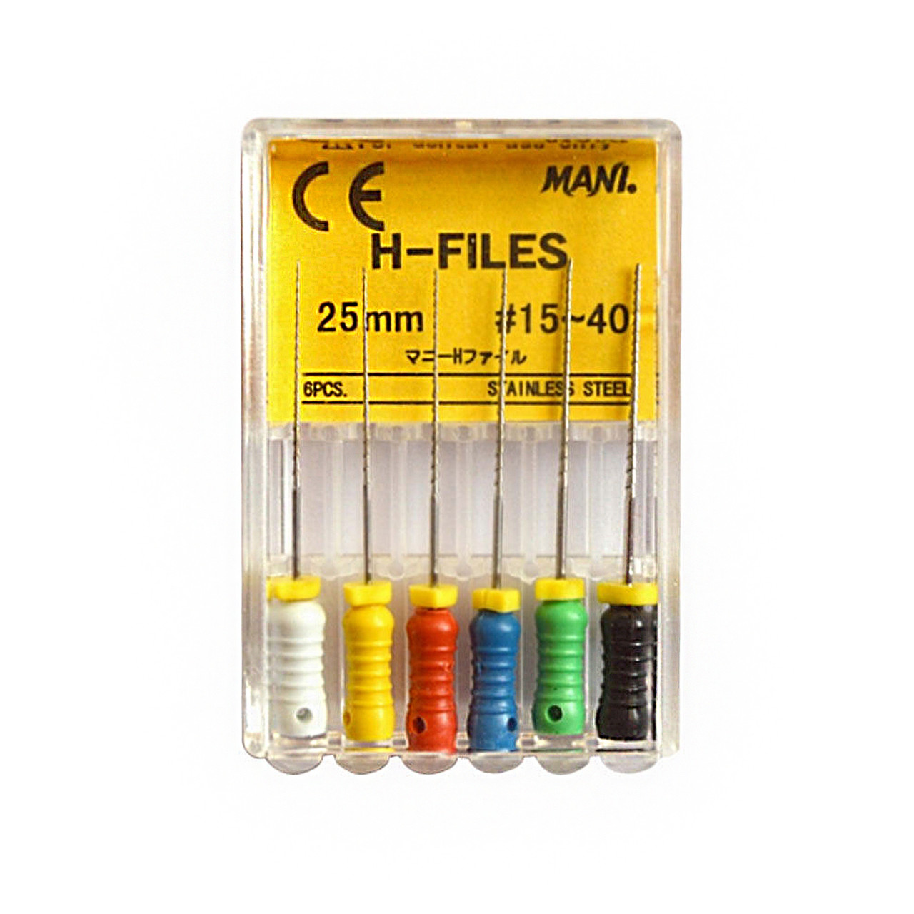 MANI H-FILES 25mm. №40 6шт. МАНІ АШ ФАЙЛИ 25мм. № 40 6шт.