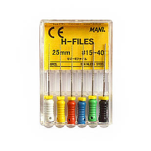 H-FILES 25mm. №40 6шт. АШ ФАЙЛИ 25мм. № 40 6шт.