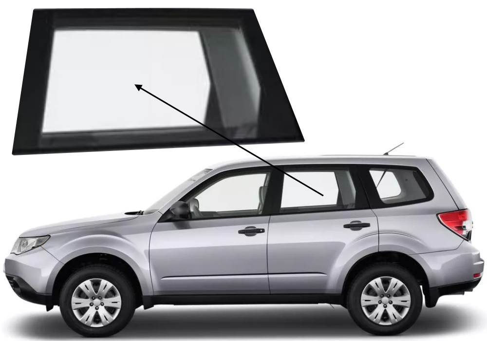 Бічне скло Subaru Forester 2008-2013 задніх дверей ліве, фото 1