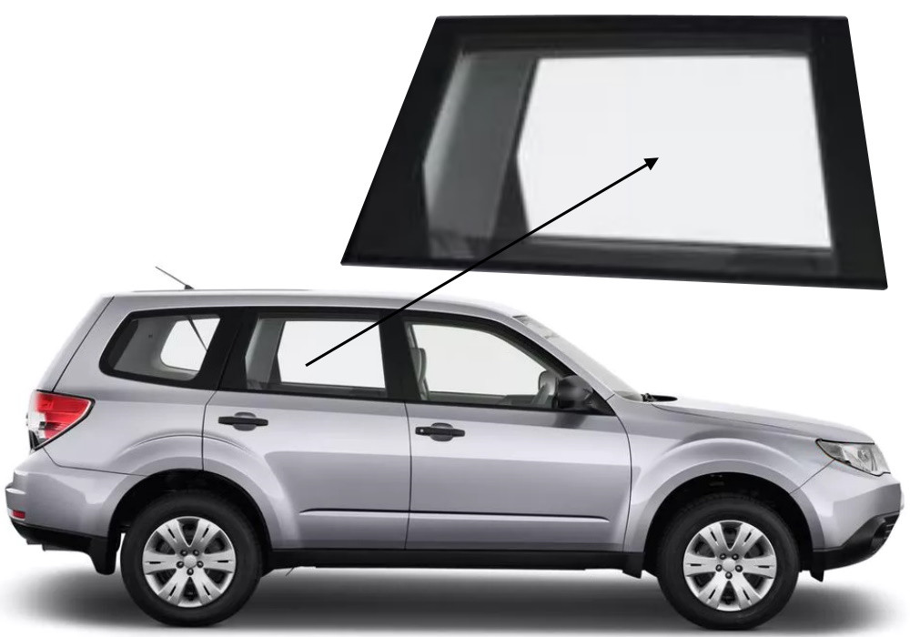 Бічне скло Subaru Forester 2008-2013 задніх дверей праве, фото 1