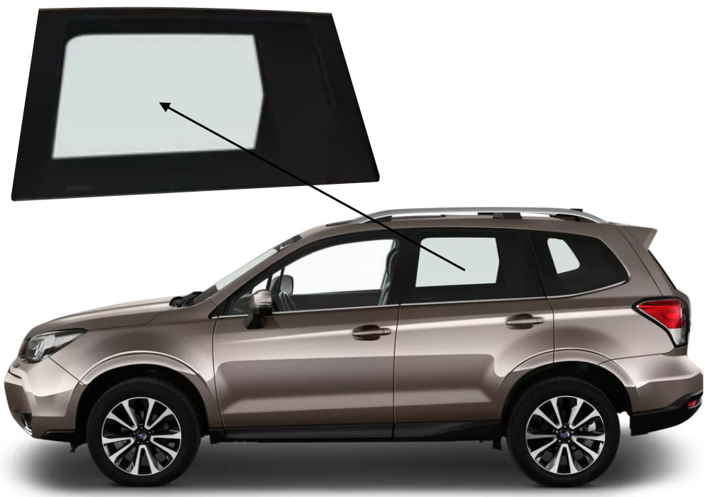 Бічне скло Subaru Forester 2013-2019 задніх дверей ліве, фото 1