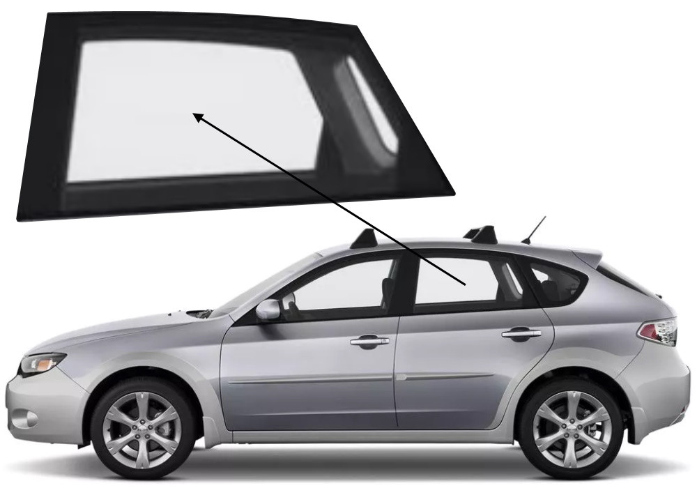Бічне скло Subaru Impreza 2007-2011 задніх дверей ліве, фото 1