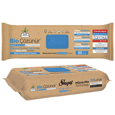 Вологi cерветки «SLEEPY» Bio Easy Clean Tea Tree з синім клапаном 50шт.