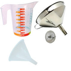 Лійки та мірні стакани