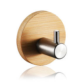 Гачок з нержавіючої сталі на бамбуковій основі, самоклеючий