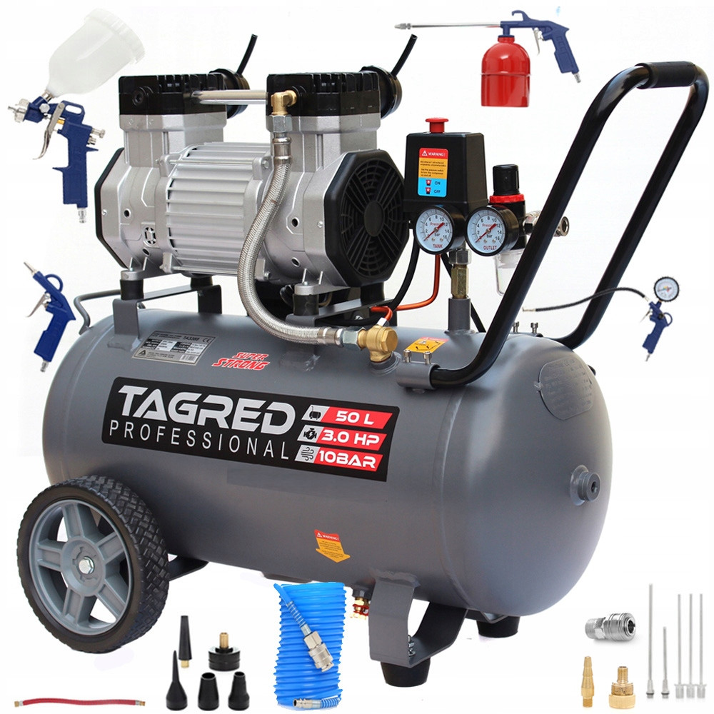 Безмасляний компресор Tagred TA3388TA103 50l 10bar