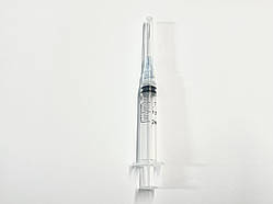 Шприц 3-х компонентний одноразовий стерильний "MEDICARE", 2 мл., Luer Lock, з голкою 23G (0,6 х 25 мм.)