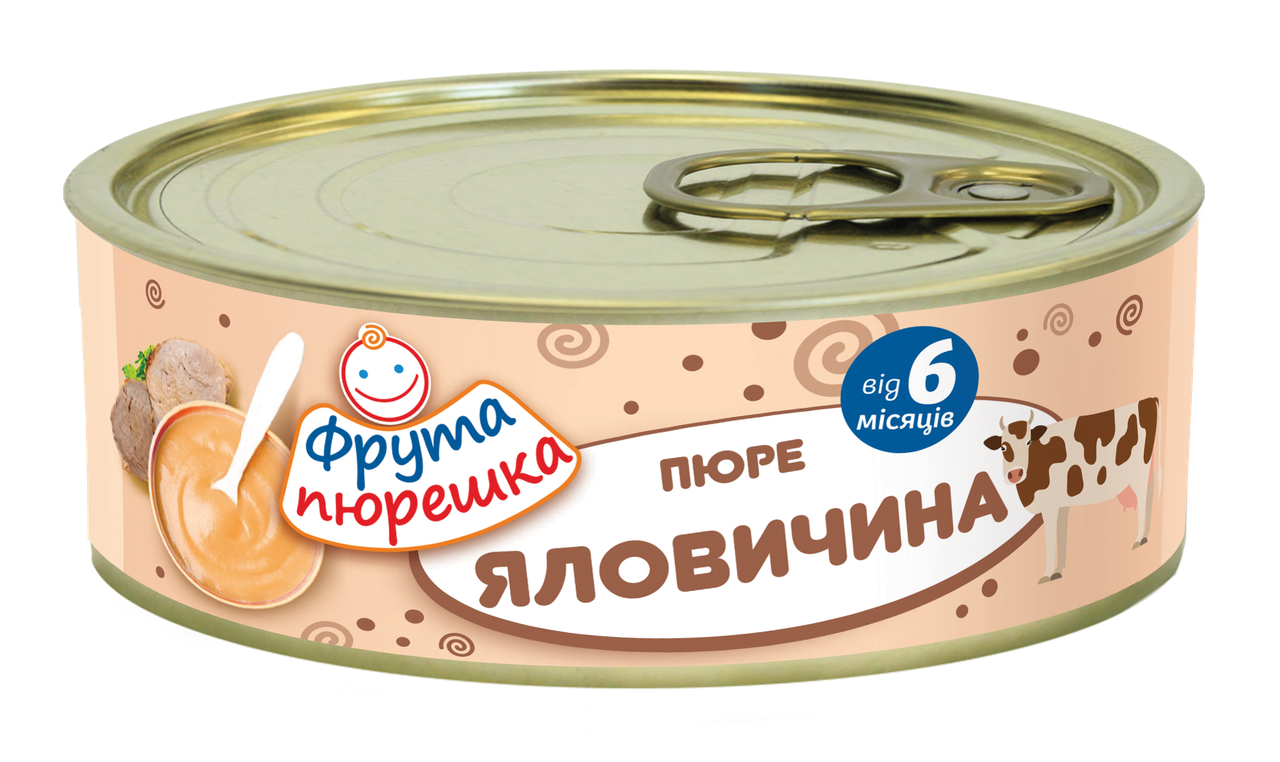 Пюре м'ясне яловичина Фрута пюрешка, 120 г