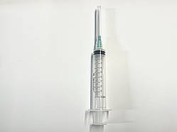 Шприц 3-х компонентний одноразовий стерильний "Medicare", 10мл., Luer Slip, з голкою 21G (0,8 х 38 мм.)
