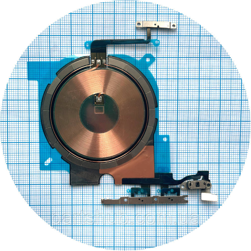 Шлейф Apple iPhone 12 Pro Max  з кнопками гучності, бездротовою зарядкою та перемикання віброрежиму (оригінал Китай), фото 1