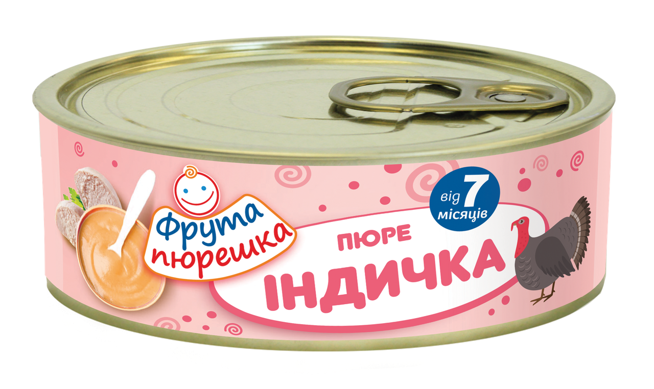 Пюре м'ясне індичка Фрута пюрешка, 120 г
