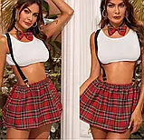 Ігровий костюм школярки спідниця, блузка та підтяжки, фото 9