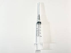 Шприц ін'єкційний трикомпонентний одноразовий "MEDICARE" Luer Lock, 5 мл