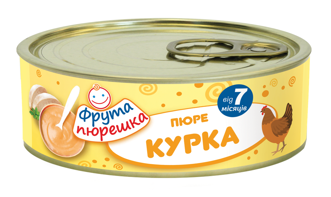 Пюре м'ясне курка Фрута пюрешка, 120 г