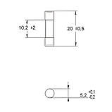 Запобіжник циліндричний плавкий 10A HT 5x20мм 250В [6710308] CH ETI, фото 2