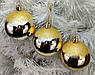 Набір куль “Іній” 6 см, 6 шт – новорічні іграшки з блискітками і глянцем, фото 3