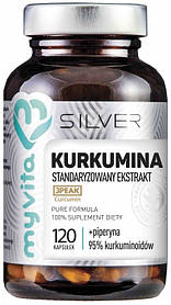 MYVITA CURCUMIN 95% PIPERINE 120k КУРКУМА ПЕРЕЦЬ