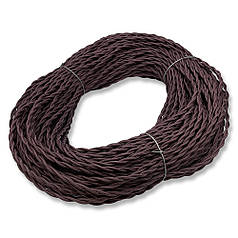 Провід для зовнішньої електропроводки коричневий 0,75 2-х жильний ER-1187