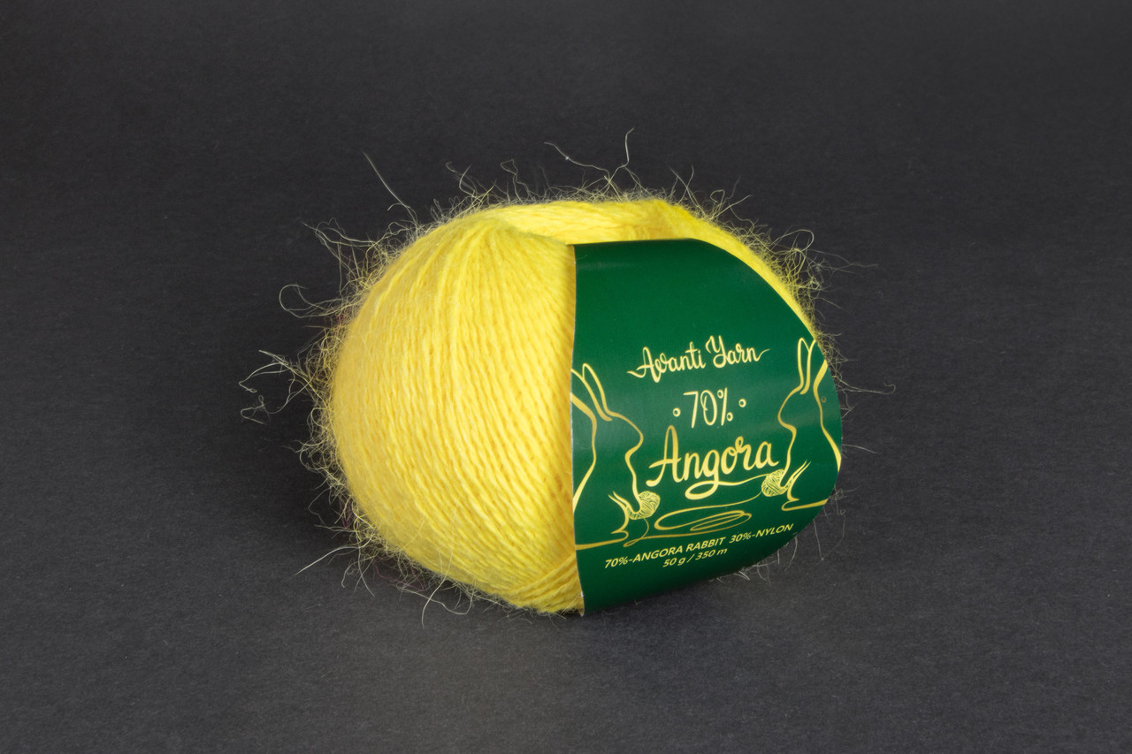 Angora (пряжа Ангора 70%) - 910 жовтий, фото 1