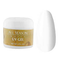 Гель All Season UV Gel на 28 мл для нарощування та зміцнення нігтів, білий
