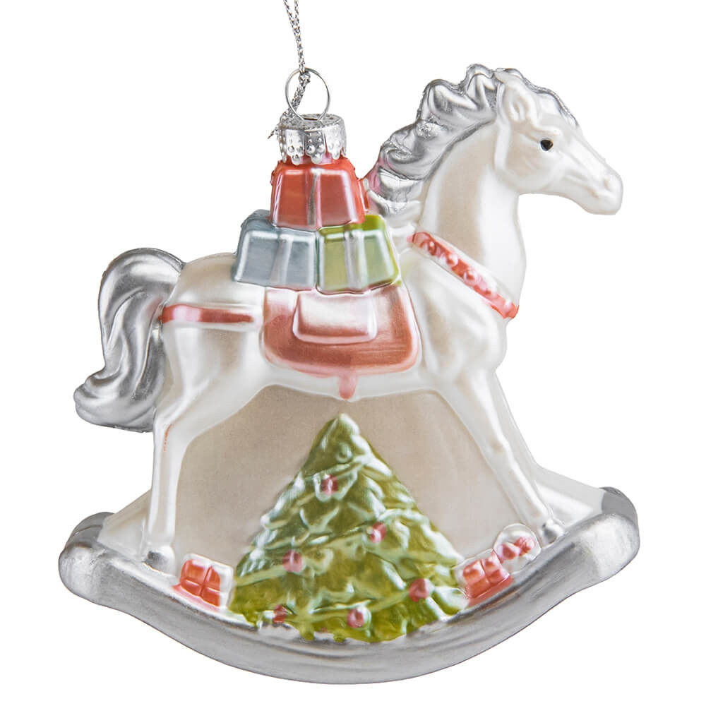 Ялинкова іграшка Новорічна конячка 12х11х3 см 12007-172 пластик