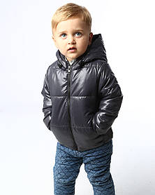 Демісезонна водонепроникна куртка для хлопчика зріст 92 см (24 місяці) Flavien Графіт