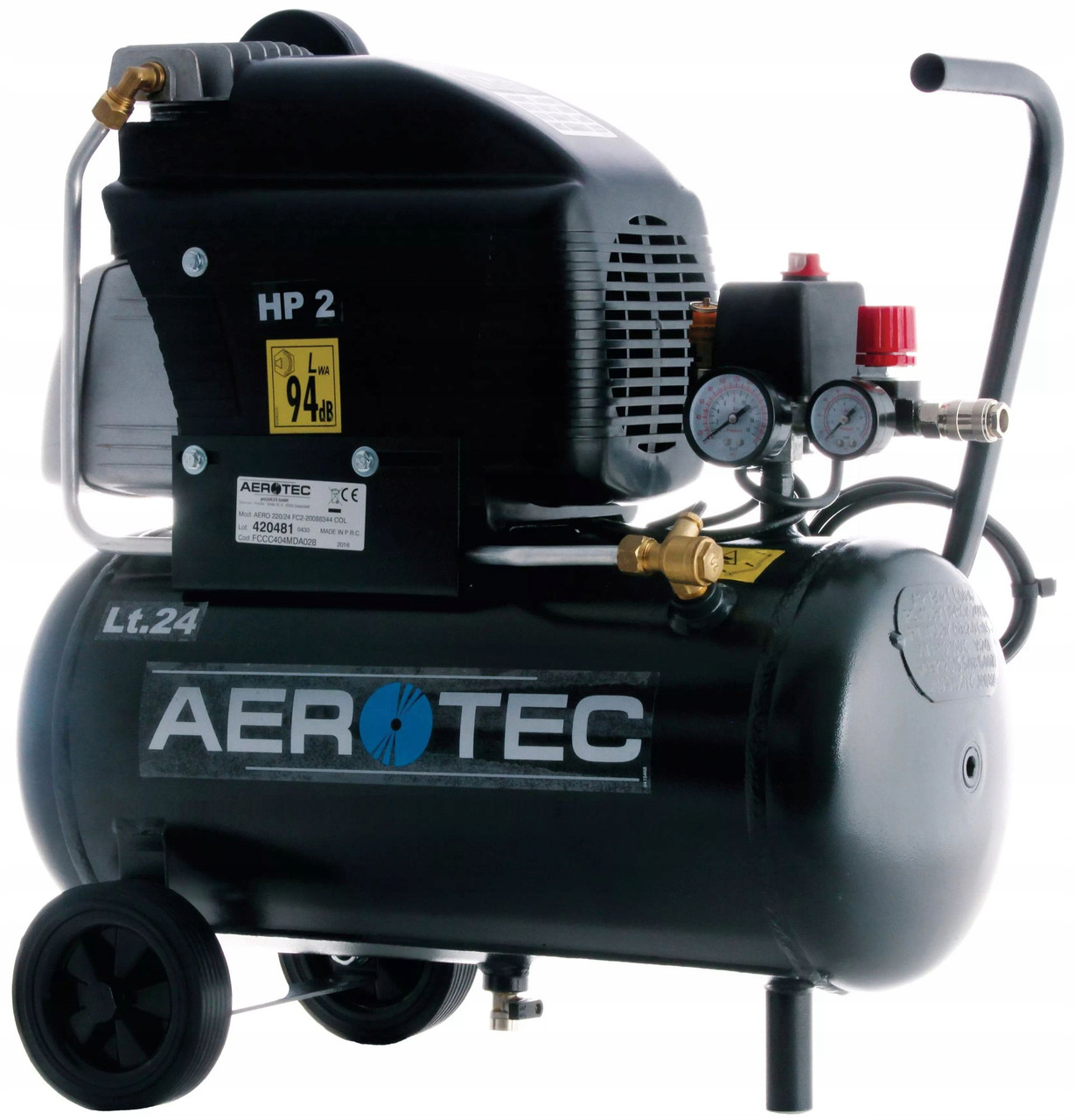 Оливний компресор AEROTEC 220-24 FC 8BAR 24L 1,5KW