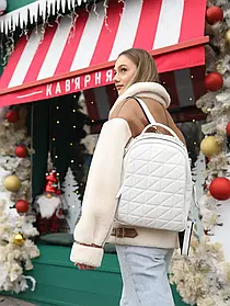 Рюкзак із натуральної шкіри ручної роботи "Монако" | Подарунок мамі, подрузі, кумі на будь-яке свято