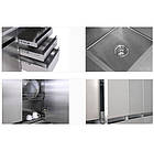 Кухонний модуль 500х700 мм, кухонна тумба 3 ящики, модульна кухня, модуль нейтральний з 3-ма ящиками, металева кухонна тумба, фото 5