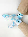 ПотужнийНабір у коробці 7 пар високі чоловічі шкарпетки Nike/найк — Tie-Dye кольорові Подарунковий тай дай, фото 5