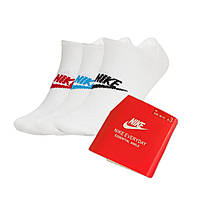 Набір шкарпетки короткі бавовняні Nike U Nk Nsw Everyday Essential SK0111-911 3 пари Білий/Мультиколор