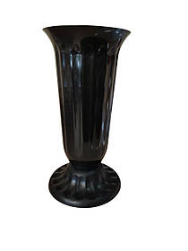 Пластикова ваза для квітів №1 38 см Чорна