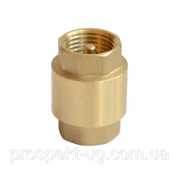 Клапан Ду15 (1/2") зворотній різьбовий латунний В-В
