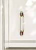 Прозора ручка-скоба модерн AG1-120-96 GOLD ACRYLIC золото 96 мм, фото 9