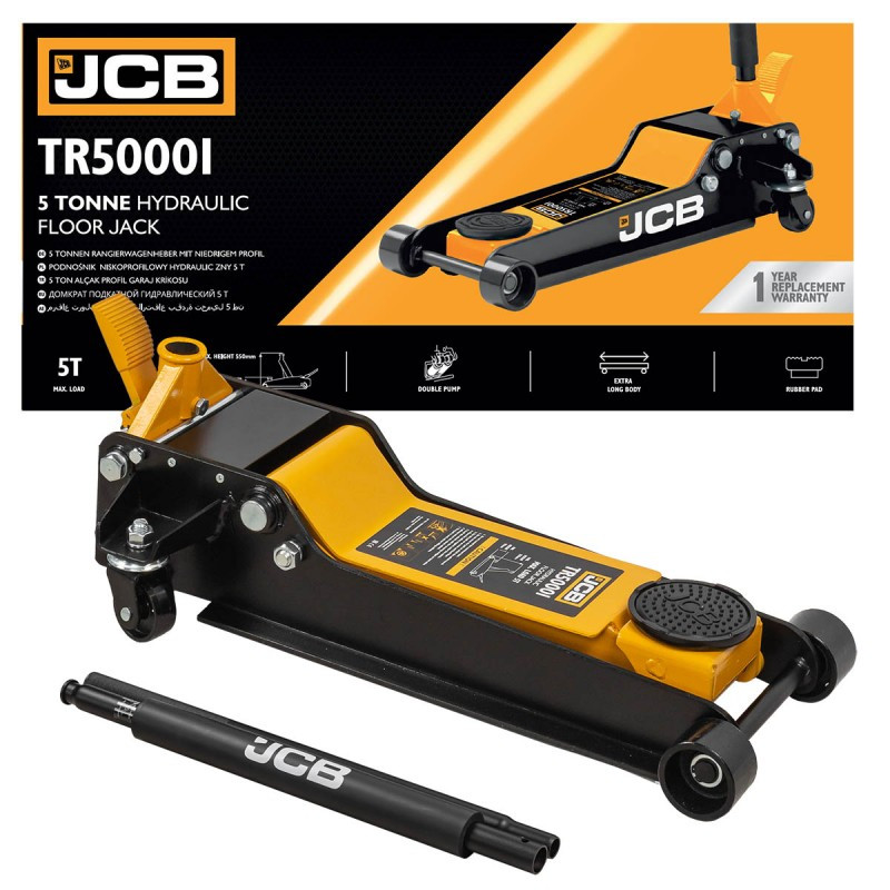 Домкрат підкатний гідравлічний JCB Tools 5т JCB-TR50001