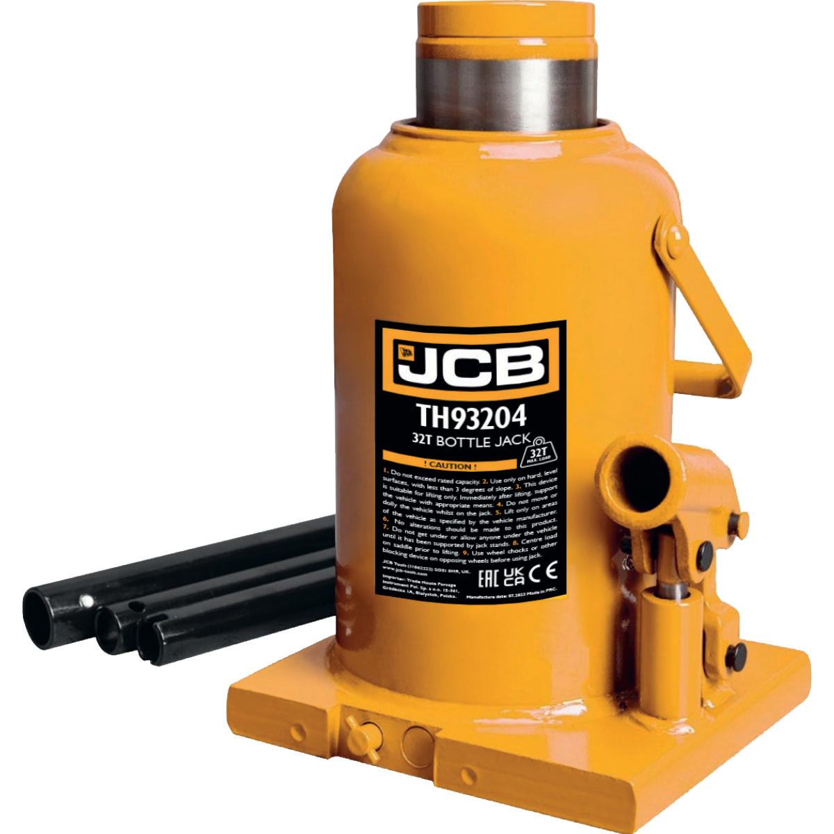 Домкрат пляшковий 32т JCB Tools JCB-TH93204