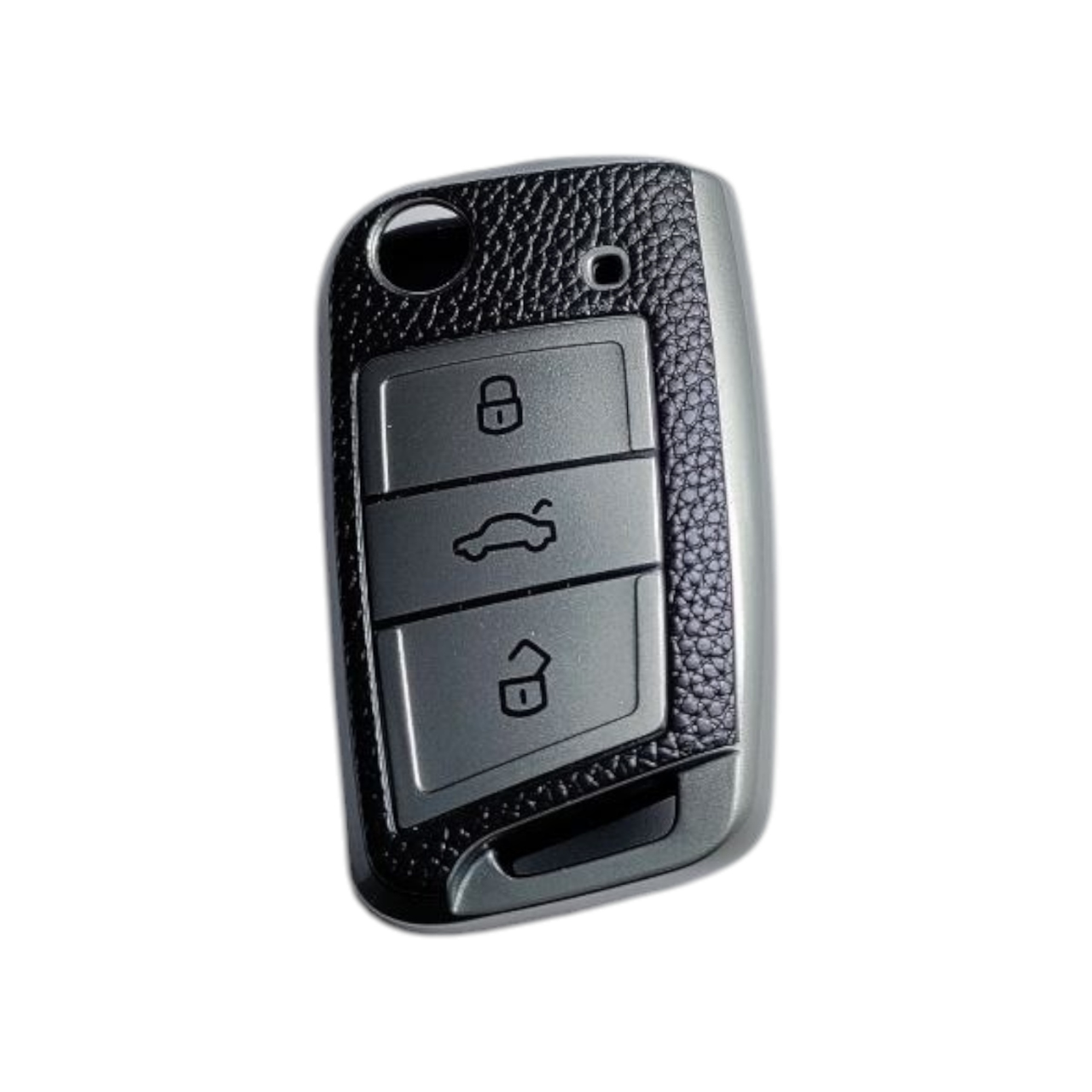 Чохол для ключа Skoda, шкіра сірий