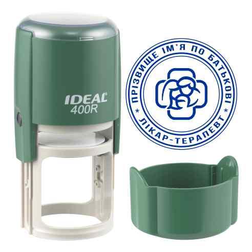 Печатка лікар-терапевт D40 мм з оснасткою IDEAL 400R