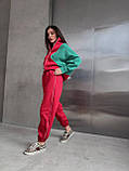 Костюм жіночий тринитка на флісі кофта на блискавці та штани 42-44 46-48, фото 2