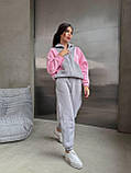 Костюм жіночий тринитка на флісі кофта на блискавці та штани 42-44 46-48, фото 10