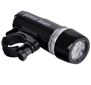Передній ліхтар для велосипеда Power Beam Вело-ліхтар Чорний (KG-12046)
