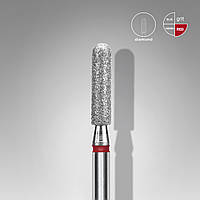 Фреза алмазна STALEKS PRO EXPERT циліндр закруглений 025  / червона