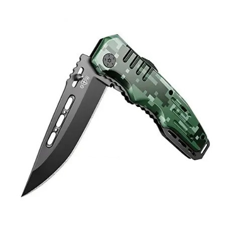 Розкладний ніж Knifes 4785 з кліпсою 22см Green-Black (7_01222)